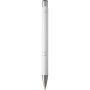 Moneta balpen van gerecycled aluminium (blauwe inkt) - Wit