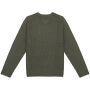 Ecologische dikke gebreide herentrui Organic Khaki S