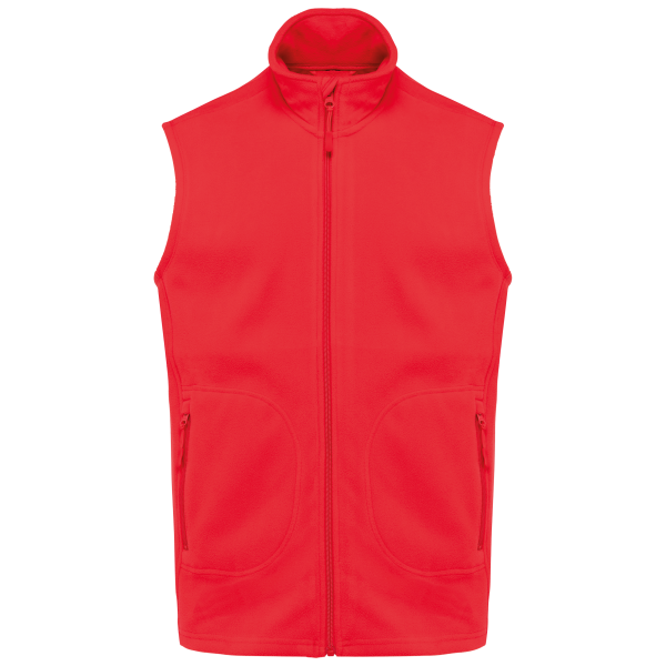 Ecologische uniseks bodywarmer van microfleece Red S Ecologische uniseks bodywarmer van microfleece Red S