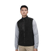 Bonded fleece vest - Black, 3XL