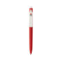 Vibe GRS certified R-ABS pen met ultra vloeiende inkt, rood, wit
