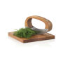 AdHoc RoccaVerde hakmes met snijplank, bruin