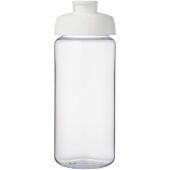 H2O Active® Octave Tritan™ 600 ml sportfles met klapdeksel - Transparant helder/Wit