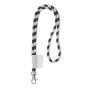 Polyester 2-kleurige koord-lanyard met full color label
