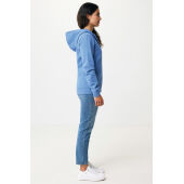 IQONIQ Abisko gerecycled katoen hoodie met rits, heather blue (XXS)