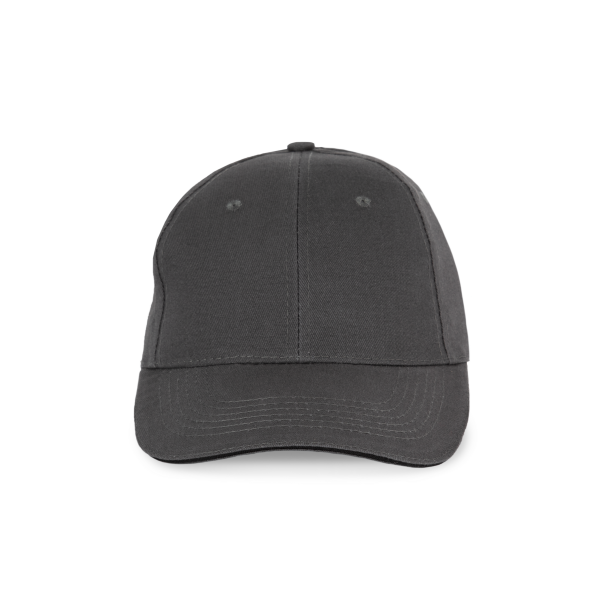 6-Panel-Kappe mit Kontrast-Sandwichschirm Dark Grey / Black One Size 6-Panel-Kappe mit Kontrast-Sandwichschirm Dark Grey / Black One Size