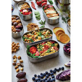 Black+Blum Stainless Steel Dubbele Bento Box, grijs