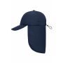 6 Panel Cap with Neck Guard navy one size