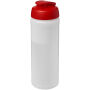 Baseline® Plus 750 ml sportfles met flipcapdeksel - Transparant/Rood