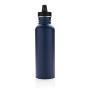 Deluxe RVS sportfles, donkerblauw