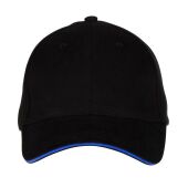 6 PANEL CAP, BLACK/ROYAL, One size, BLACK&MATCH