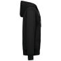 Gerecycled sweater met rits en capuchon uniseks Black 5XL