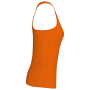 Angelina - Dames Racerback Deep Orange S