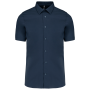 Heren stretch overhemd korte mouwen Navy S Heren stretch overhemd korte mouwen Navy S