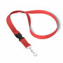 Afneembare polyester lanyard in Pantone-kleur met zeefdruk en J-haak Afneembare polyester lanyard in Pantone-kleur met zeefdruk en J-haak