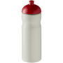 H2O Active® Eco Base 650 ml sportfles met koepeldeksel - Ivoorwit/Rood
