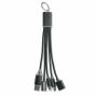 HUBLUE - 5-in-1 laadkabel sleutelhanger - Zwart HUBLUE - 5-in-1 laadkabel sleutelhanger - Zwart