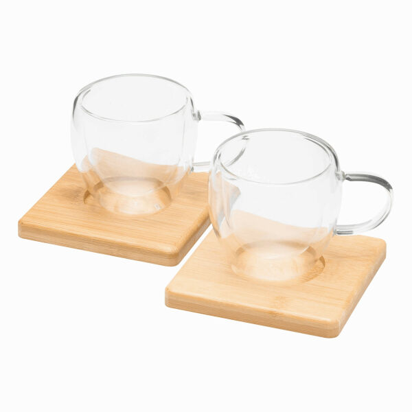 BAMBOO DUO - Glazen mokkenset