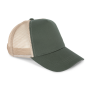 Ecologische uniseks truckerpet met 5 panelen Organic Khaki / Beige One Size Ecologische uniseks truckerpet met 5 panelen Organic Khaki / Beige One Size
