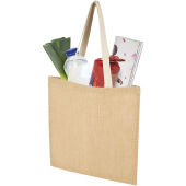Juta jute draagtas van 300 g/m² 7 l - Natuur/Wit