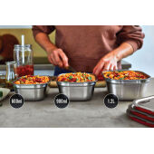 Black+Blum Mealprep Box Set 3 stuks Klein, Middel, Groot, grijs