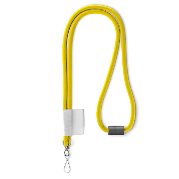 Polyester 2-kleurige koord-lanyard met full color label Polyester 2-kleurige koord-lanyard met full color label