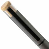 Gerecycled aluminium luxe schrijfset 2-delig Ilaria zwart