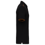 Contrasterende polo Day To Day korte mouwen Black / Orange S