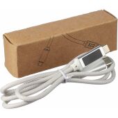Nylon oplaadkabel Claudia - zwart