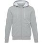 Natron sherpahoodie met volledige rits - Gemêleerd grijs - XXL