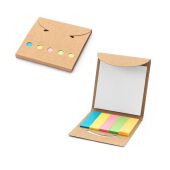 AINSLEY. 2-in-1 kantoorset, gemaakt van 100% gerecycled papier, met 6 plaknotities AINSLEY. 2-in-1 kantoorset, gemaakt van 100% gerecycled papier, met 6 plaknotities