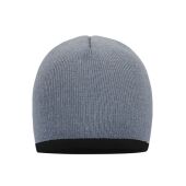 Beanie with Contrasting Border light-grey/black