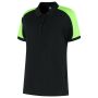 Poloshirt Bicolor Redefined Dames 206108 Black-Lime 3XL