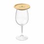 Wooosh Piccolo Bamboo Wine Glass Topper - houtbruin