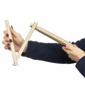 Berkenhouten opvouwbare duimstok Ezio bruin