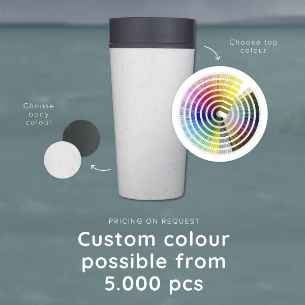 Circular&Co Recycled Coffee Cup 340 ml Kaffeebecher - weiß/schwarz Circular&Co Recycled Coffee Cup 340 ml Kaffeebecher - weiß/schwarz