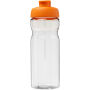 H2O Active® Base Tritan™ 650 ml sportfles met klapdeksel - Transparant helder/Oranje