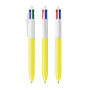 BIC® 4 Colours® balpen 4 Colours bp LP_yellow_UP&RI white_INK Classics