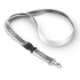 Afneembare polyester keycord met reflecterende overlay