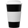 Americano® 350 ml geïsoleerde beker met grip - Zwart/Wit Americano® 350 ml geïsoleerde beker met grip - Zwart/Wit