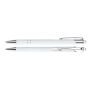 Aluminium touch-stylus balpen Limoges Wit - Blauwe inkt