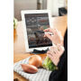 Chef tablet standaard met touchpen, zwart, zilver