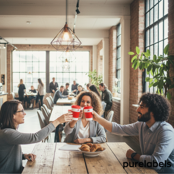 Herbuikbare koffiebeker rood | Topper bedankt | Origineel relatiegeschenk Herbuikbare koffiebeker rood | Topper bedankt | Origineel relatiegeschenk