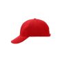 6 Panel Raver Cap Laminated signal red one size