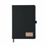 CORDI NOTE - A5 RPET corduroy notitieboek - Zwart