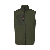 Bonded fleece vest - Olive, S