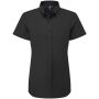 Ladies Supreme Short Sleeve Oxford Shirt, Black, 5XL, Premier