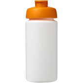 Baseline® Plus grip 500 ml sportfles met flipcapdeksel - Wit/Oranje Baseline® Plus grip 500 ml sportfles met flipcapdeksel - Wit/Oranje
