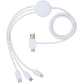 Pure 5-in-1 oplaadkabel met antibacterieel additief - Wit