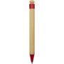Rattan balpen van bamboe en gerecycled plastic (zwarte inkt) - Rood